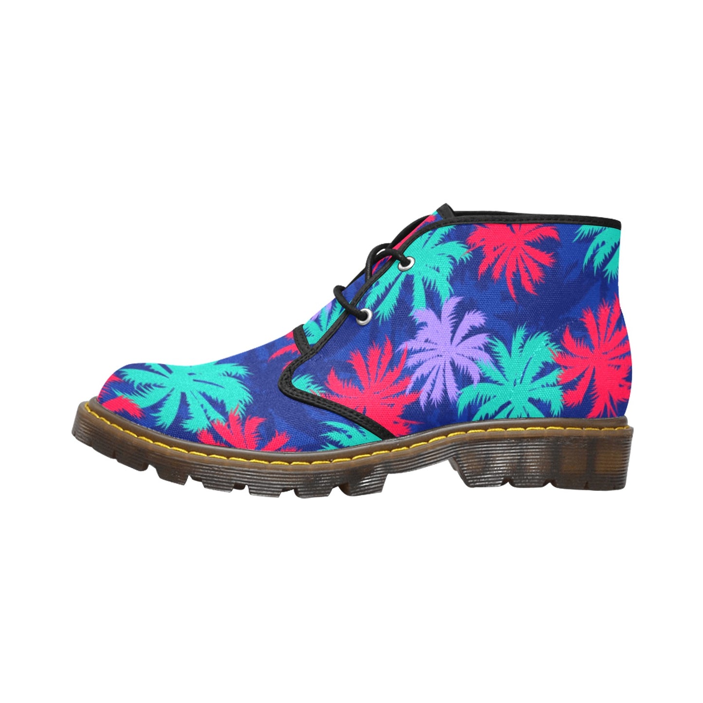 Canvas Ankle Boot - tropical palm tree
