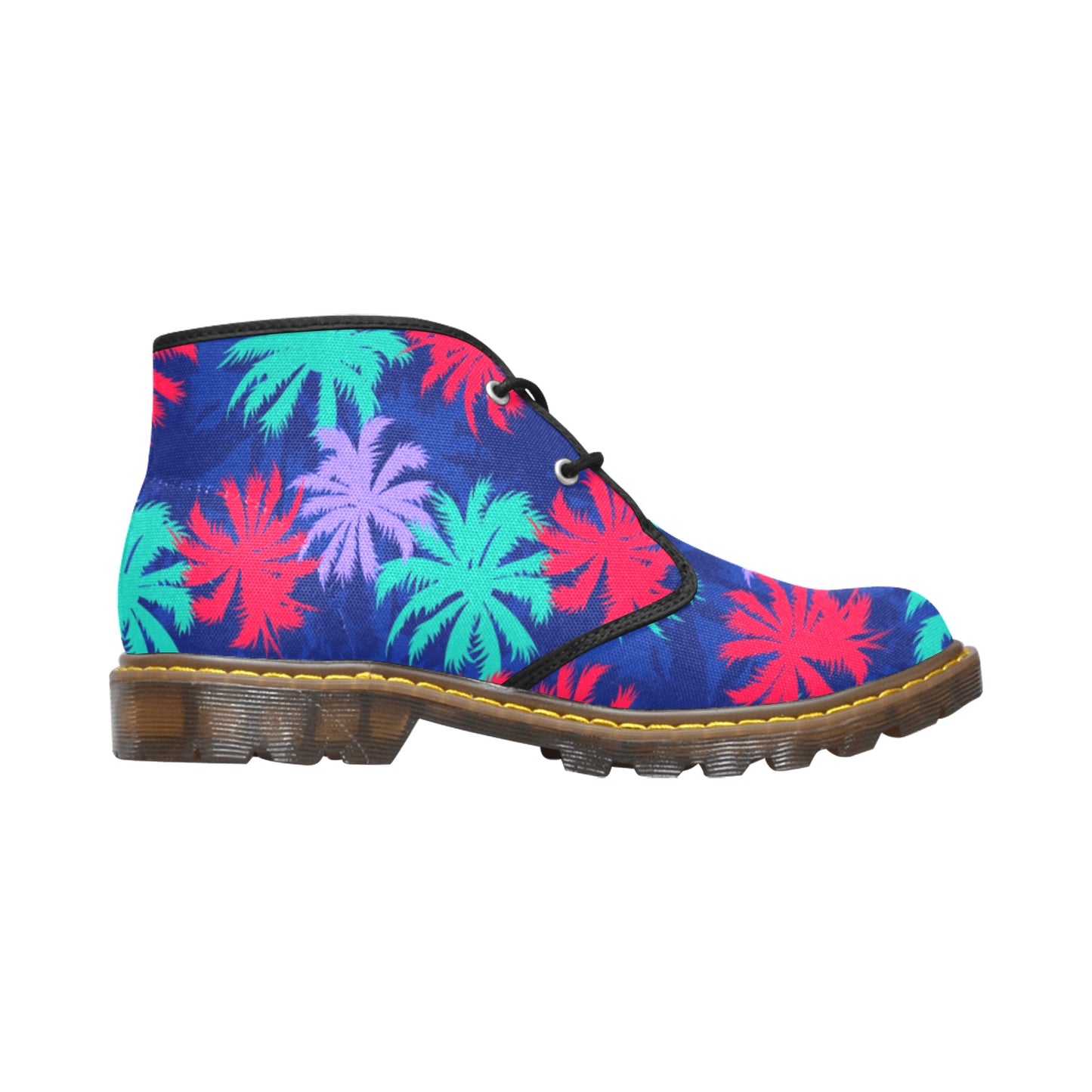 Canvas Ankle Boot - tropical palm tree