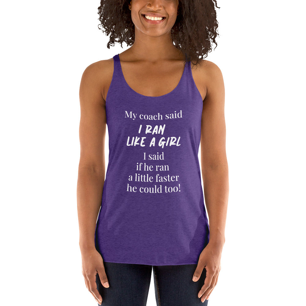 Run like a girl Women's Racerback Singlet