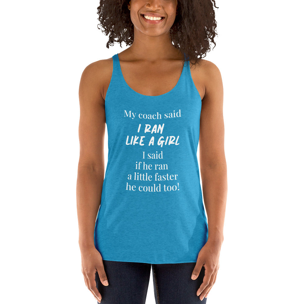Run like a girl Women's Racerback Singlet