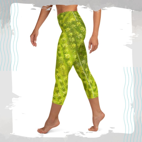 Leggings and yoga pants are printed in colourful unique designs for yoga, running, gym exercise for actie women