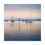 Canvas (stretch) Sailboats at dawn