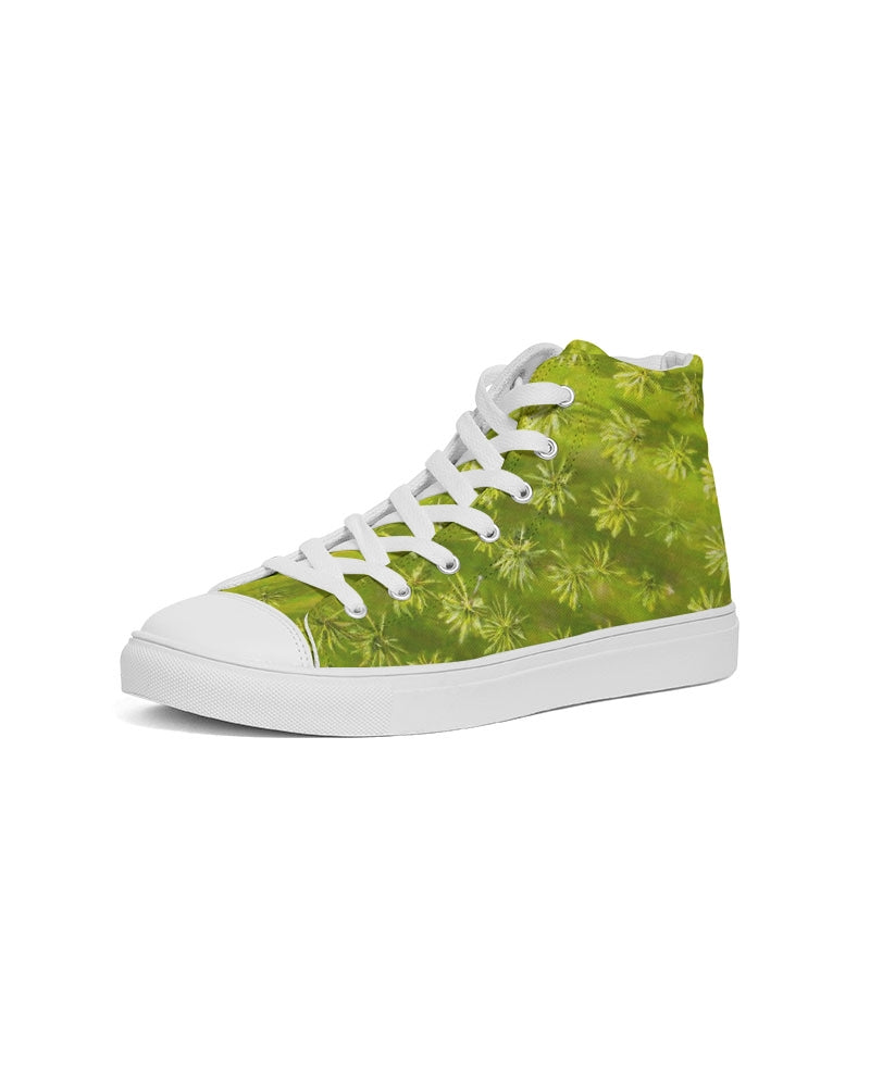 Womens hightop classic sneaker in tropical palm tree design