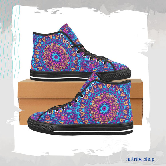 Canvas high top sneaker - Boho style