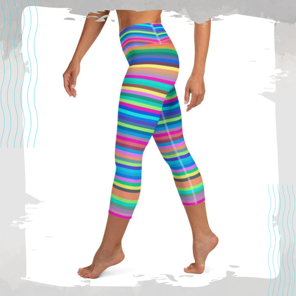 Leggings, activewear tights & yoga pants in colourful stripes