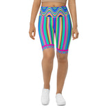 Yoga pants, leggings, dance, gym shorts in colourful stripes