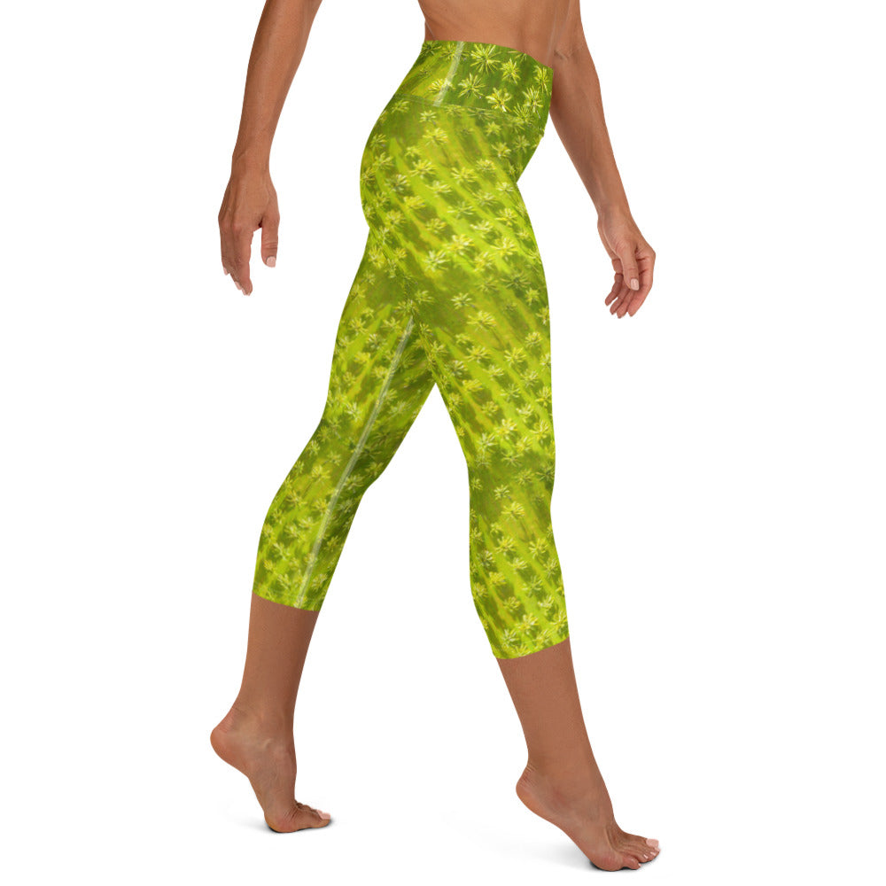 Women's High Waisted Pattern Leggings Capri Length Yoga Pants (Mid-Cal –  Starshine Designs Art