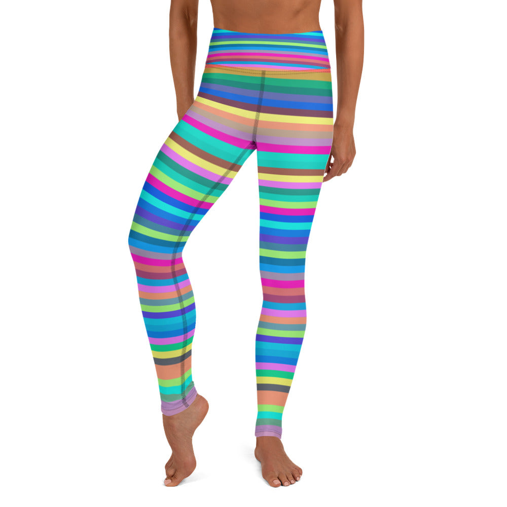 Leggings, activewear tights & yoga pants in colourful stripes