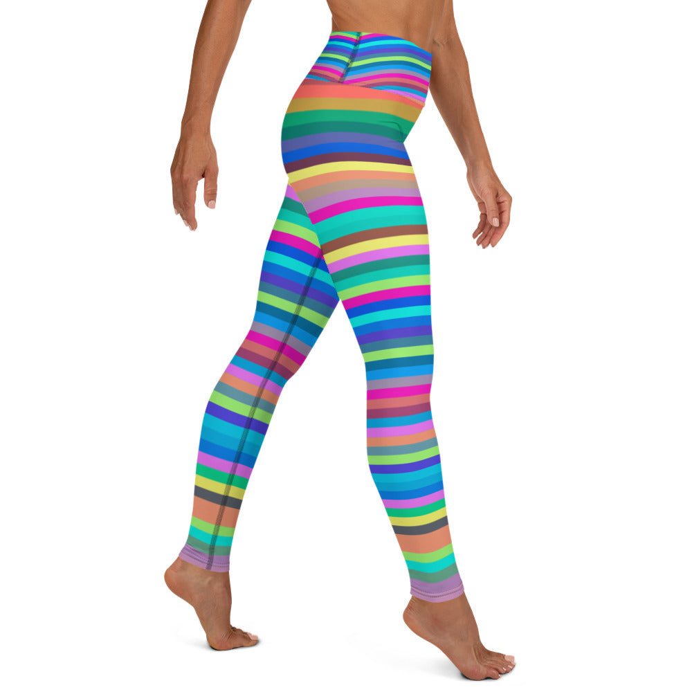 Stacie's Rainbow Long Leggings Rainbow Leggings Striped 