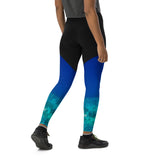 Leggings & womens activewear for fitness, yoga, gym, running in ocean blue design on sale now